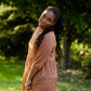 Dusty Rust Pillow Sleeve Midi Dress Dresses Tres Bien