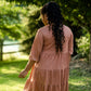 Dusty Rust Pillow Sleeve Midi Dress Dresses Tres Bien