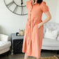 Dusty Salmon Button Front Dress - FINAL SALE Dresses