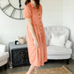 Dusty Salmon Button Front Dress - FINAL SALE Dresses