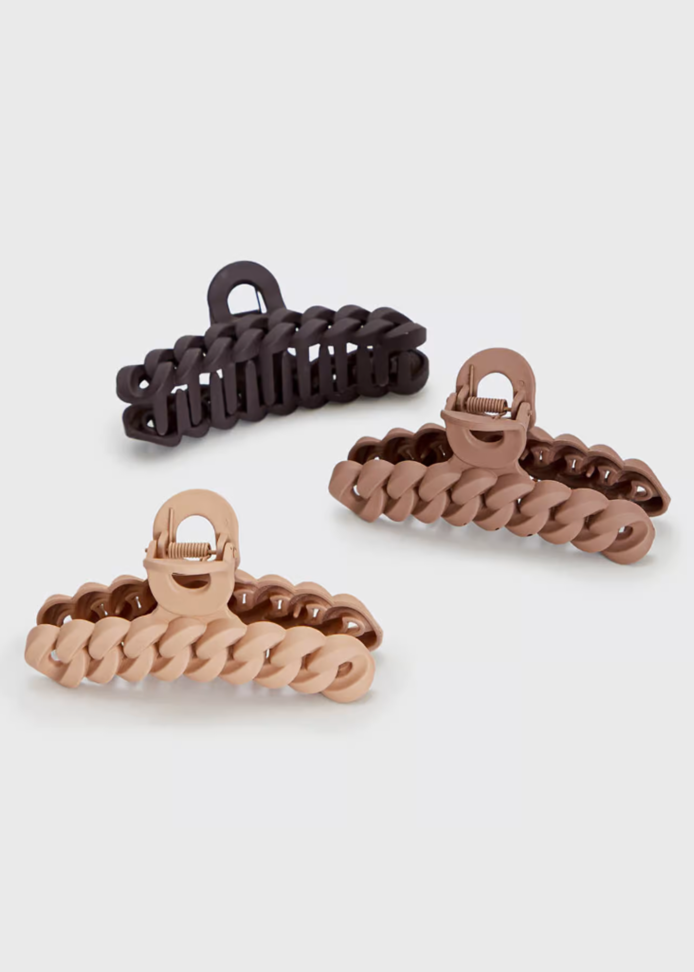 Eco-friendly Chain Claw Clip 3pc Set Gifts Neutral