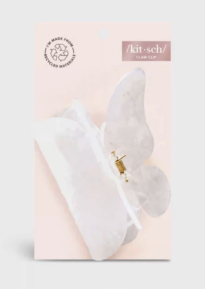 Eco-Friendly Claw Clip - White Butterfly Accessories Kitsch