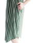 striped modest dress with elastic waist.