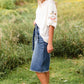 Elastic Waist Paper Bag Midi Skirt - FINAL SALE Skirts