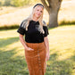 The Elizabeth Embroidered Top is an Inherit Design and we've thought of all the details! There is a lining on the inside of this top so you can feel comfortable. The bell half sleeve has been graced with a feminine floral embroidered pattern and it is cut in a feminine fut. The fabric is light and elevated so you can wear this top anywhere!