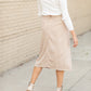Ella Corduroy Kick Pleat Midi Skirt Skirts