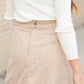 Ella Corduroy Kick Pleat Midi Skirt Skirts