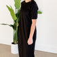 Elly Black Zipper Back Midi Dress - FINAL SALE Dresses
