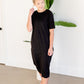 Elly Black Zipper Back Midi Dress - FINAL SALE Dresses
