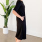 Elly Black Zipper Back Midi Dress - FINAL SALE Dresses