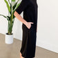 Elly Black Zipper Back Midi Dress - FINAL SALE Dresses