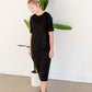 Elly Black Zipper Back Midi Dress - FINAL SALE Dresses