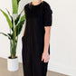 Elly Black Zipper Back Midi Dress - FINAL SALE Dresses