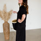 Elly Black Zipper Back Midi Dress - FINAL SALE Dresses