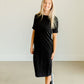 Elly Black Zipper Back Midi Dress - FINAL SALE Dresses