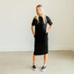 Elly Black Zipper Back Midi Dress - FINAL SALE Dresses