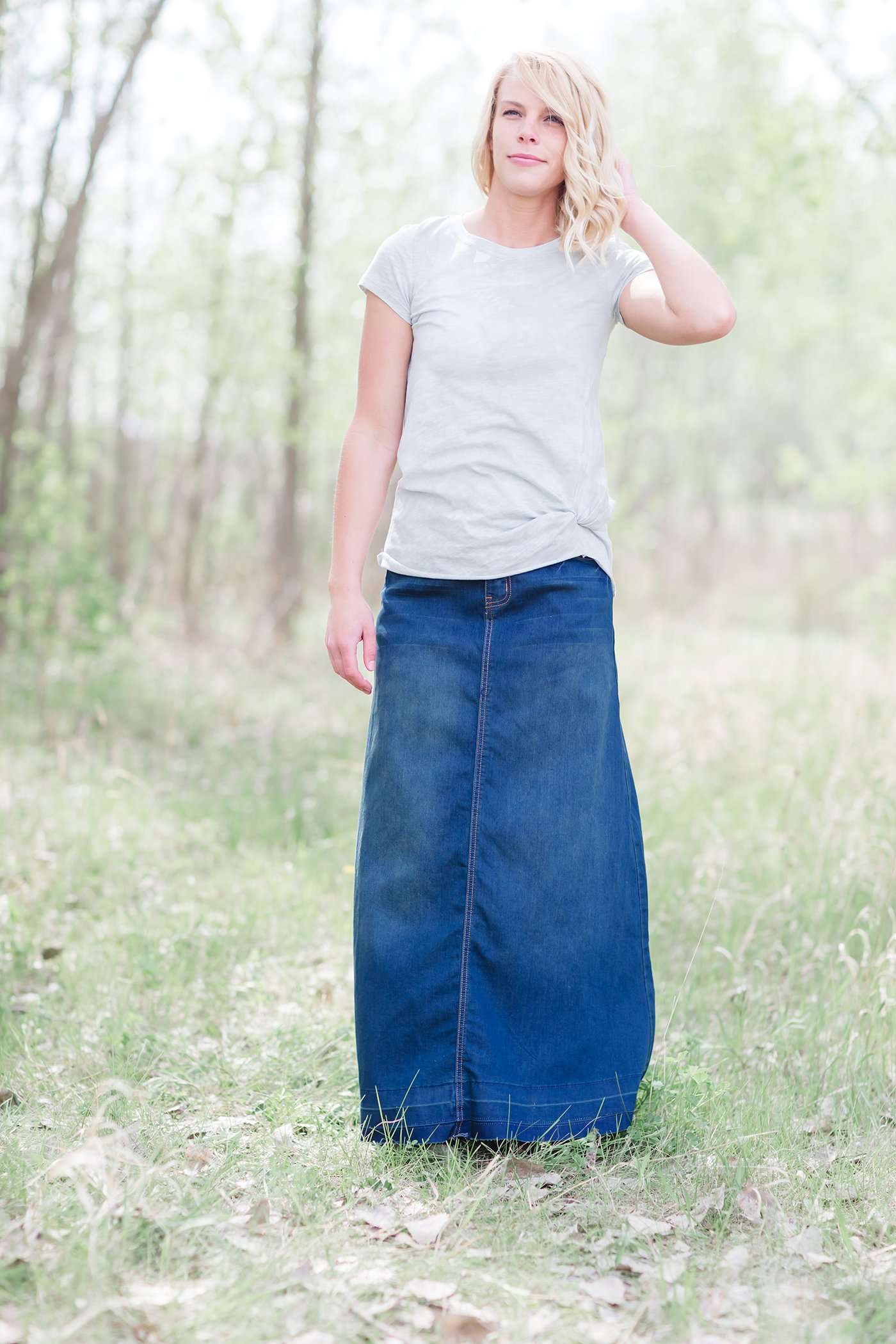 Elyse Denim Skirt Skirts Dark Wash / XS