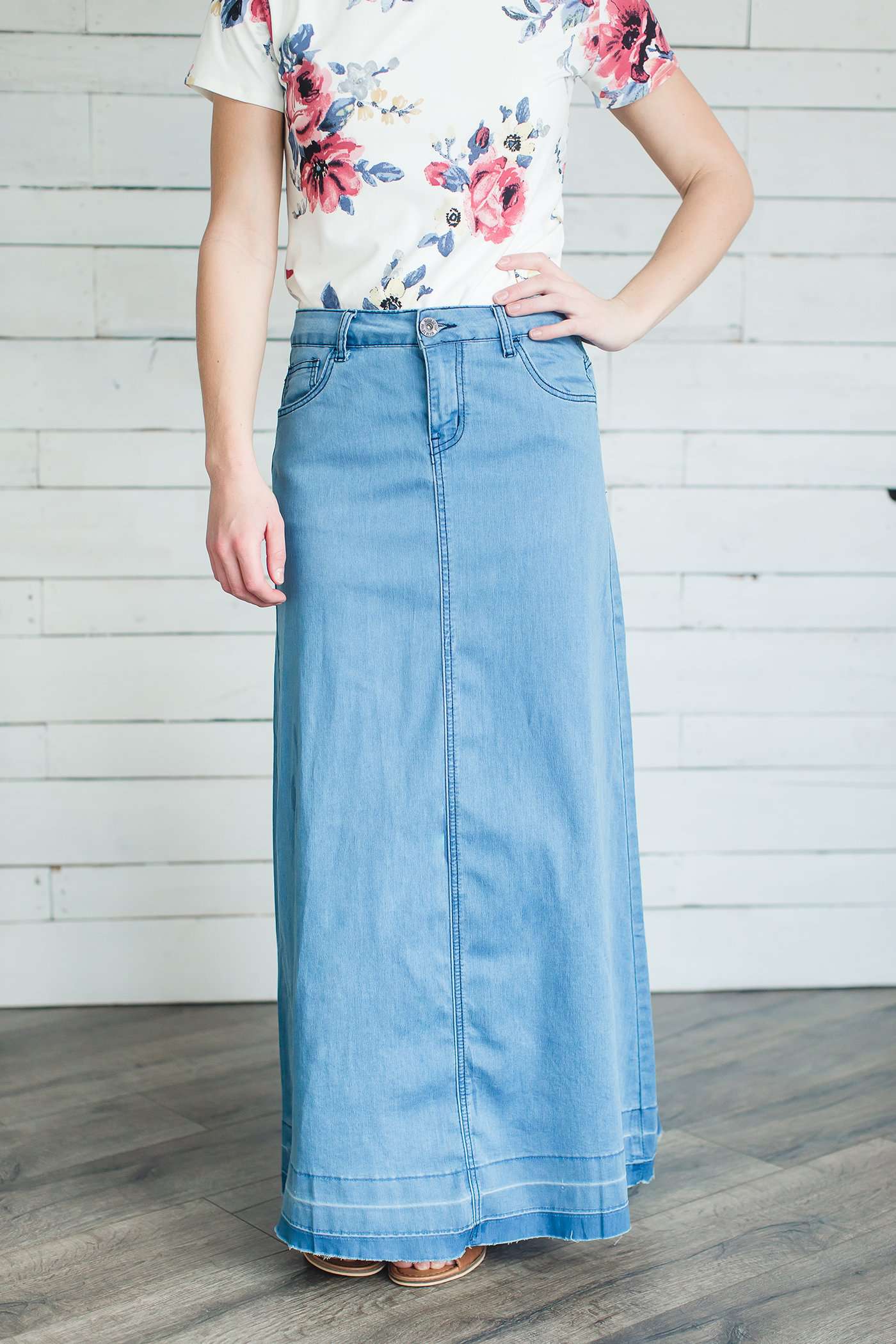 Elyse Denim Skirt Skirts Vintage Wash / XS
