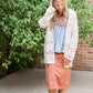 Embroidered Flutter Sleeve Blouse Tops