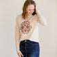 Embroidered Long Sleeve Top - FINAL SALE Tops