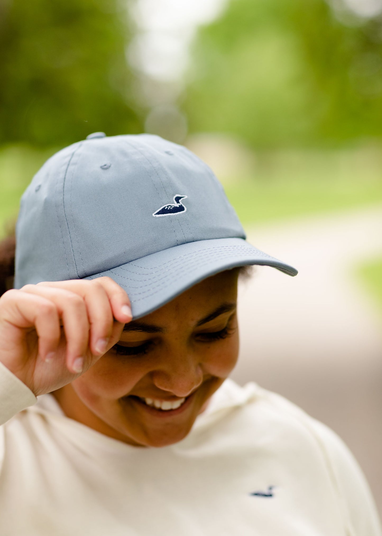 Embroidered Loon Ballcap Hat Accessories Blue