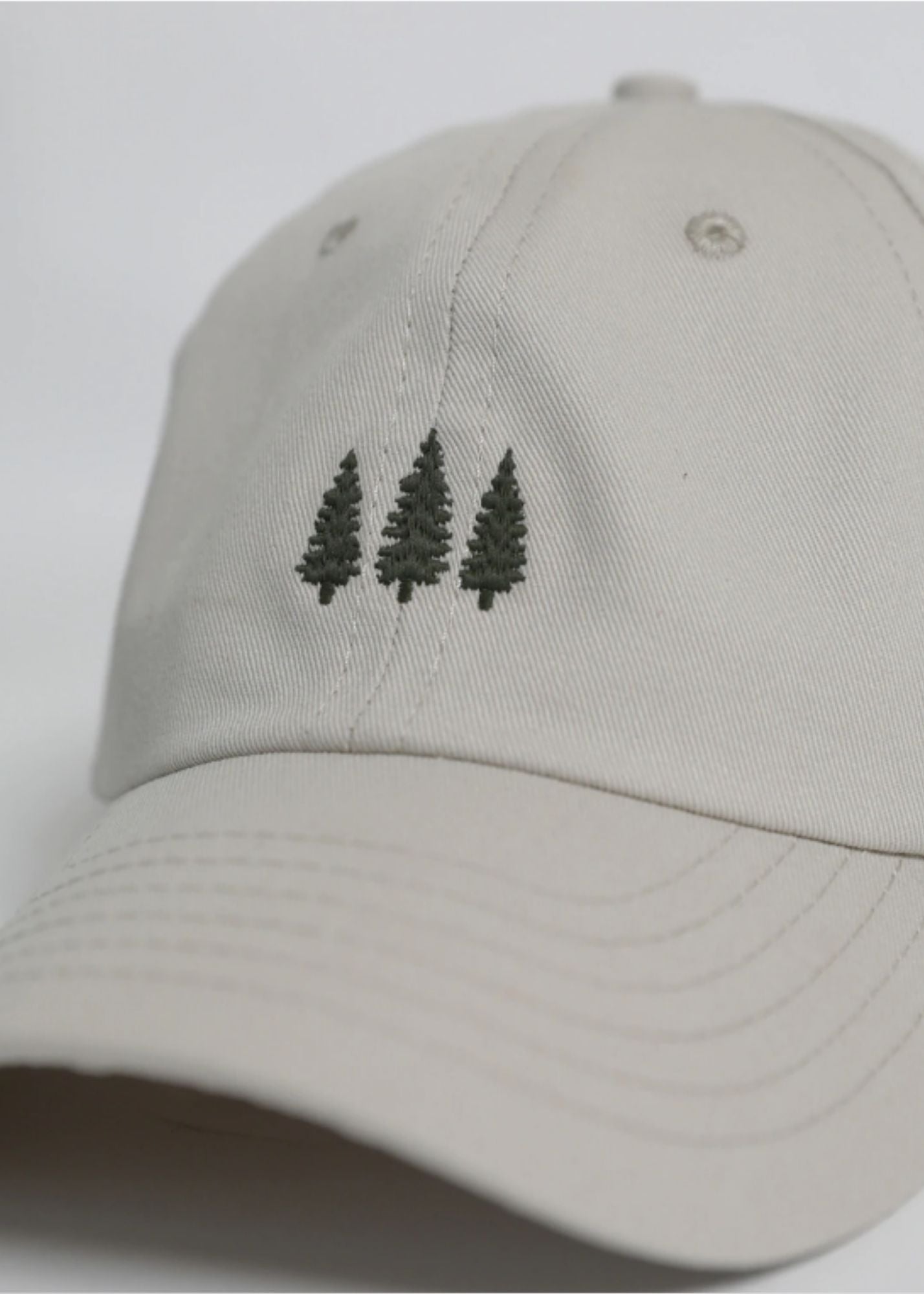Embroidered Pine Tree Ballcap Hat Accessories