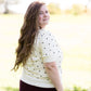 Embroidered Polka Dot Sweater Top - FINAL SALE Tops