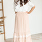 Embroidered Tiered Maxi Skirt Skirts