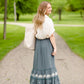Embroidered Tiered Maxi Skirt Skirts