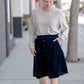 Emerald Corduroy Button Midi Skirt Skirts Mikarose