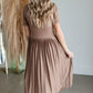 Emersyn Tan Pleated Midi Dress Dresses Inherit - SOP