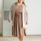 Emersyn Tan Pleated Midi Dress Dresses Inherit - SOP