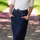 Emma Paper Bag Tie Midi Denim Jean Skirt - FINAL SALE Skirts