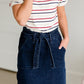 Emma Paper Bag Tie Midi Denim Jean Skirt - FINAL SALE Skirts