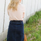 Emma Paper Bag Tie Midi Denim Jean Skirt - FINAL SALE Skirts