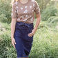 Emma Paper Bag Tie Midi Denim Jean Skirt - FINAL SALE Skirts