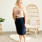 Emma Paper Bag Tie Midi Denim Jean Skirt - FINAL SALE Skirts