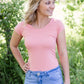 Modest women's stretchy essential layering tee shirt