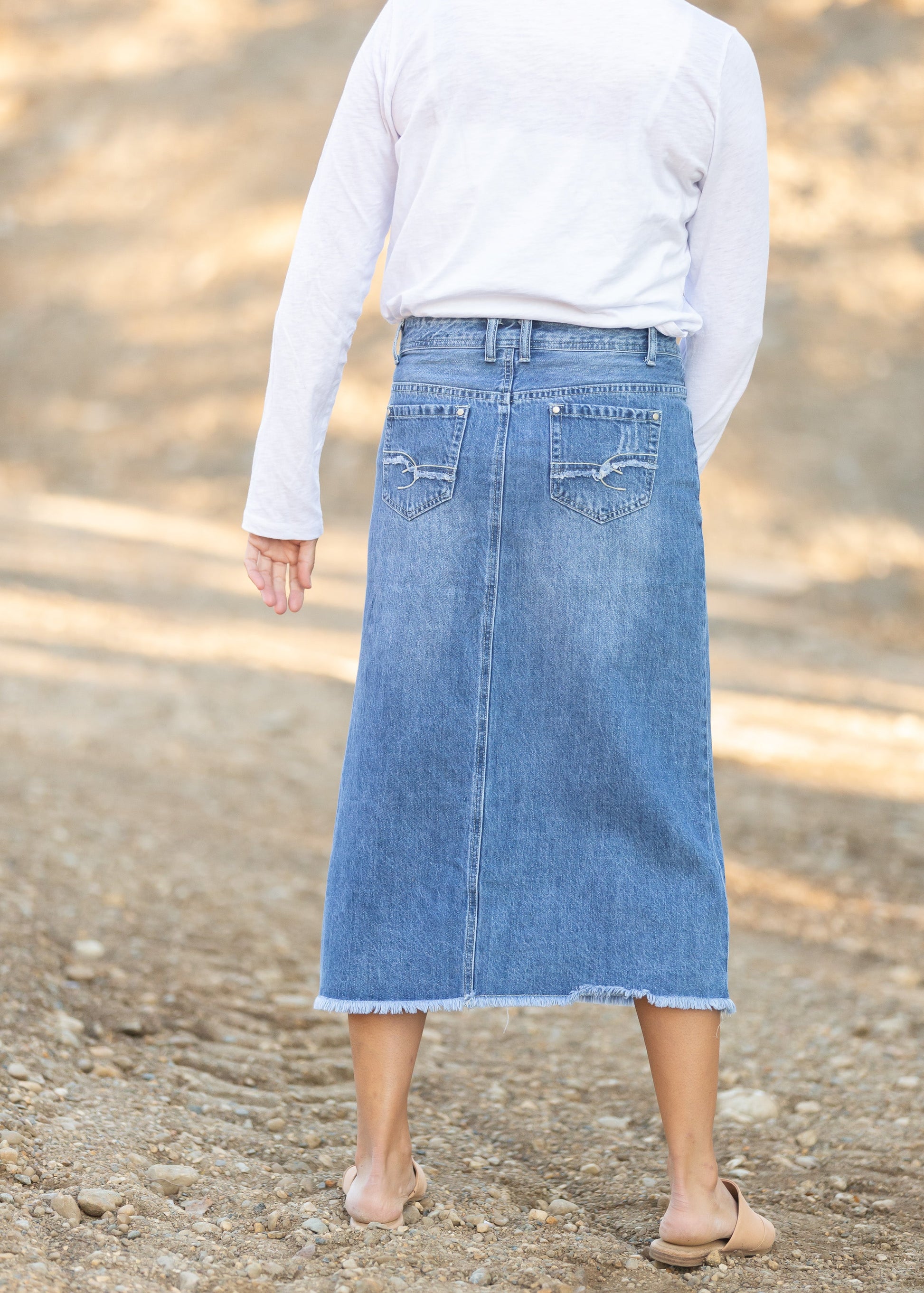 Everly Midi Denim Skirt Skirts