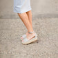 snake texture blue platform wedge heels