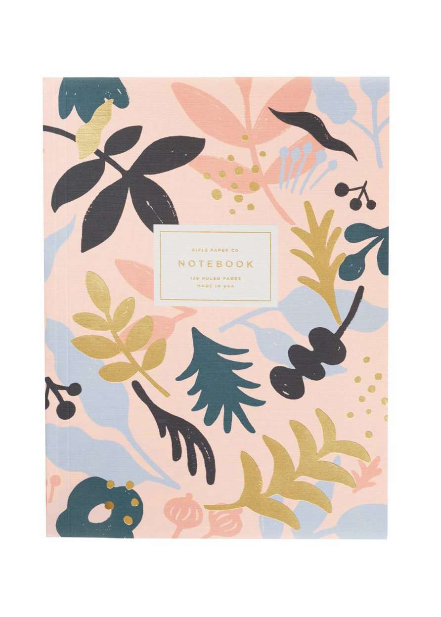 Modest and affordable rifle paper gold blush botanical floral notebook