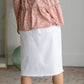 Farrah White Denim Raw Hem Midi Skirt Skirts Dongguan Haohoo Clothing