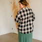 Faux Fur Lined Plaid Button Down Shacket-FINAL SALE Tops Paper Crane