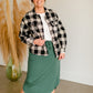 Faux Fur Lined Plaid Button Down Shacket-FINAL SALE Tops Paper Crane