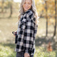 Faux Fur Lined Plaid Button Down Shacket-FINAL SALE Tops Paper Crane