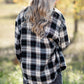 Faux Fur Lined Plaid Button Down Shacket-FINAL SALE Tops Paper Crane