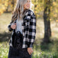 Faux Fur Lined Plaid Button Down Shacket Tops Paper Crane