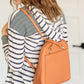 Faux Leather Double Strap Back Pack Accessories