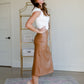 Faux Leather Midi Skirt Skirts Paper Crane