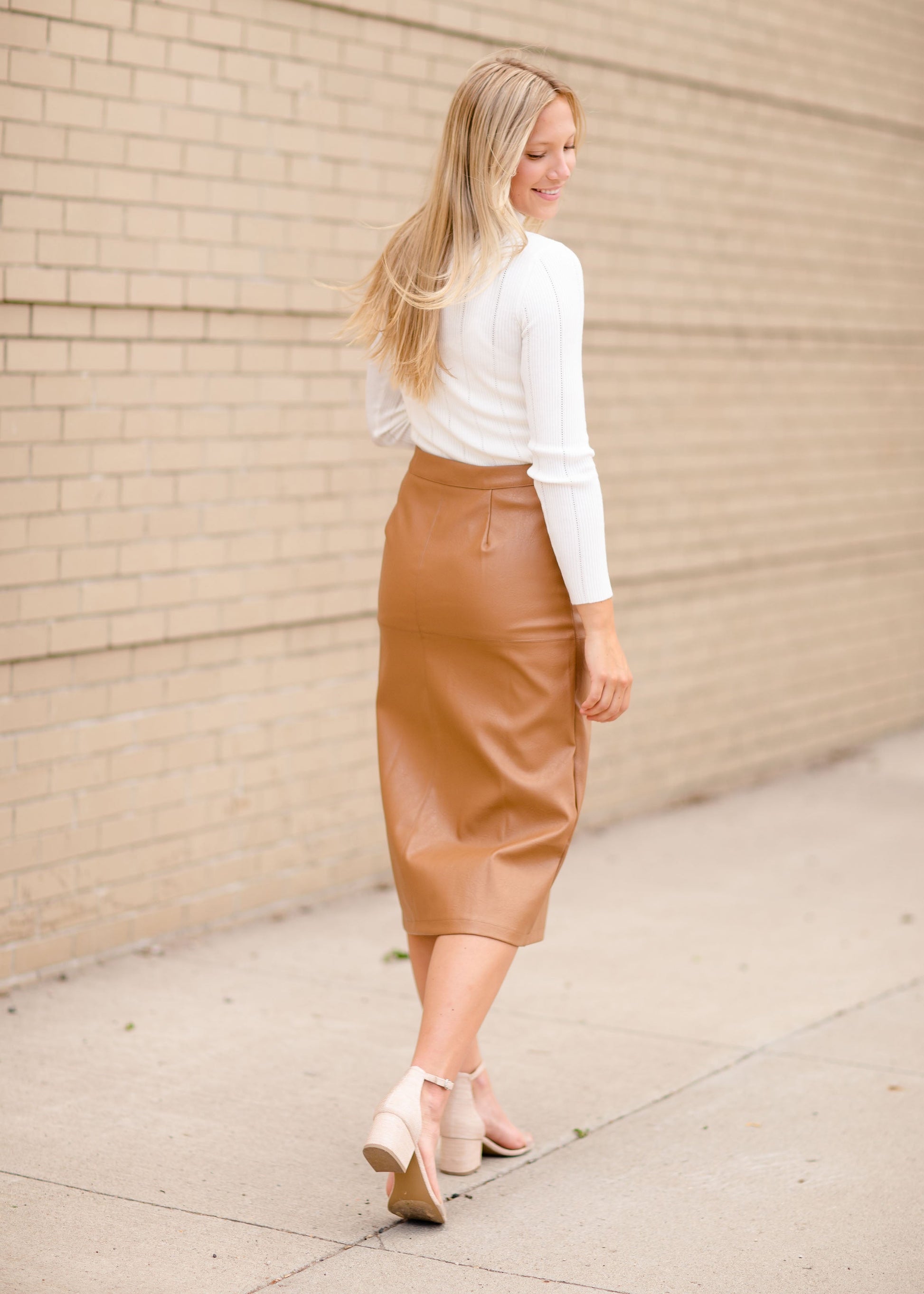 Faux Leather Skirt Skirts